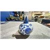 Image 1 : BLUE AND WHITE LOTUS BRANCH VASE APPROX 4" HIGH