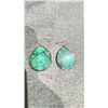 Image 1 : PAIR OF JAPANESE TURQUOISE EARRINGS