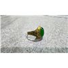 Image 1 : BURMESE SPINACH GREEN JADEITE RING