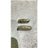 Image 1 : PAIR OF MOTTLED GREEN DZI BEADS APPROX 1 1/2"