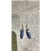 Image 2 : PAIR OF TIBETAN LAPIS EARRINGS