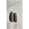 Image 2 : PAIR OF TIBETAN CRUDE DZI BEADS APPROX 1 1/2"
