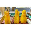 Image 5 : COMPLETE SET OF 12 CHINESE YELLOW ZODIAC STONE SEALS