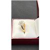 Image 2 : 14KT YELLOW AND WHITE GOLD DIAMOND SET RING. SIZE 6.5 APPRAISAL VALUE $3,050.- MADE IN