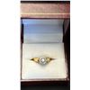 Image 1 : 14KT GOLD AND WHILE GOLD DIAMOND SET RING. SIZE 6.5. APPRAISAL VALUE $1,900.-