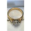 Image 2 : 14KT GOLD AND WHILE GOLD DIAMOND SET RING. SIZE 6.5. APPRAISAL VALUE $1,900.-