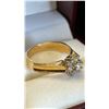 Image 5 : 14KT GOLD AND WHILE GOLD DIAMOND SET RING. SIZE 6.5. APPRAISAL VALUE $1,900.-