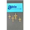 Image 1 : 4 10K GOLD CRUCIFIX PENDANTS