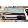 Image 1 : HENRY ROGERS SONS & CO SHEFFIELD ENGLAND ANTLER HANDLE CARVING SET
