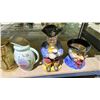 Image 3 : SHELF LOT OF ASSORTED RADFORD POTTERY AND TOBY MUGS