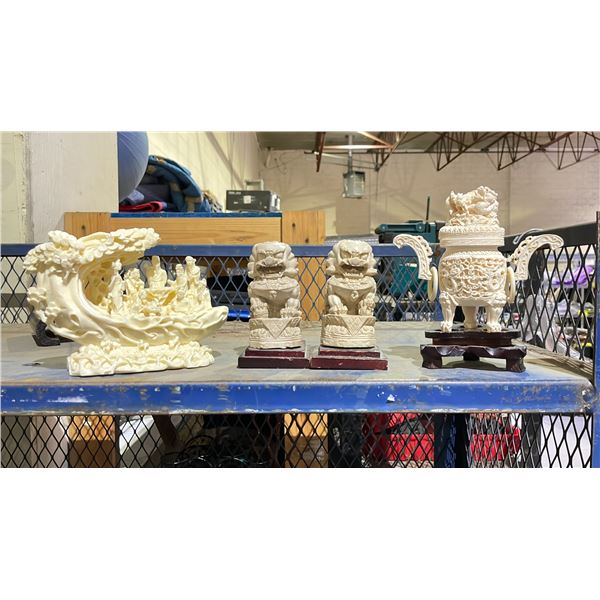 CARVED CHINESE FIGURINES