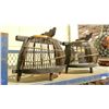 Image 3 : WOODEN BIRD CAGE DECOR