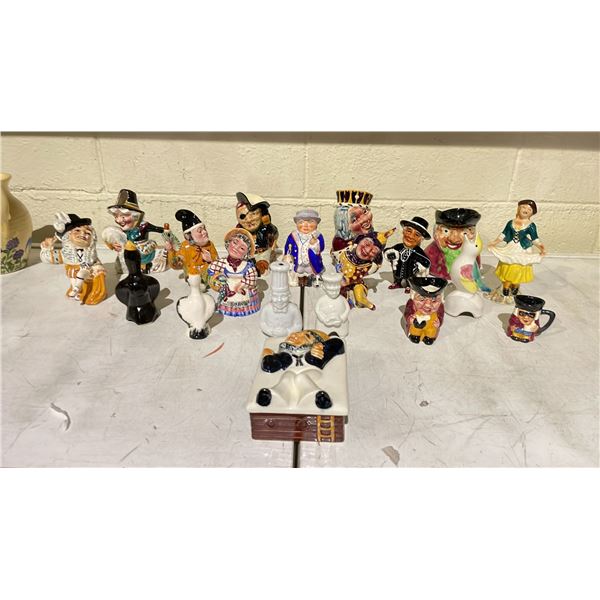 LOT OF ASSORTED PIE BIRDS, TOBY MUGS, FIGURINES AND MORE