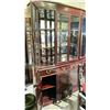 Image 5 : CHINESE ROSE WOOD DINING ROOM SUITE- LARGE TABLE, 8 CHAIRS AND 8 DOOR, 4 DRAWER MIRROR BACK CABINET