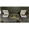 Image 1 : GENUINE AMETHYST ADJUSTABLE RING RETAIL $1100, GENUINE AMBER ADJUSTABLE RING RETAIL $400 AND GOLD