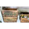 Image 2 : SHELF OF VINTAGE SODA CRATES & BOTTLES INCLUDING; PEPSI-COLA, HI-SPOT, CANADA DRY & COCA-COLA
