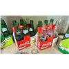 Image 3 : SHELF OF ASSORTED VINTAGE SODA BOTTLES WITH CARRIERS INCLUDING; SPRITE, COCA-COLA & FRESCA