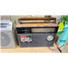 Image 4 : SHELF OF ASSORTED VINTAGE RADIOS INCLUDING; SANYO MW228, REALISTIC SCR-10 & LLOYD'S SOLID STATE 4