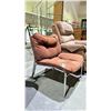 Image 1 : VINTAGE TUFTED METAL & FABRIC CHAIR