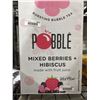 Image 1 : CASE LOT - Pobble mixed Berries + Hibiscus Bursting bubble tea 24 x 490ml