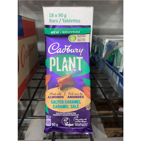 CASE LOT - Cadbury Salted Caramel Plant Bar made with almonds 18 x 90g