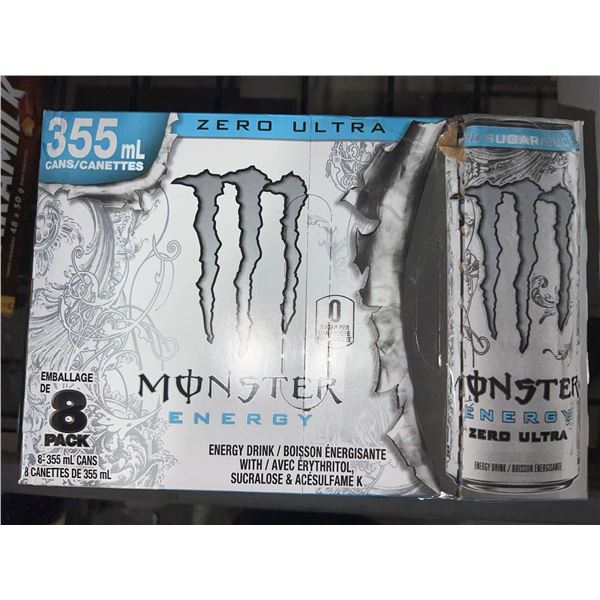 CASE LOT - Monster Energy drink Zero Ultra 8 x 355ml
