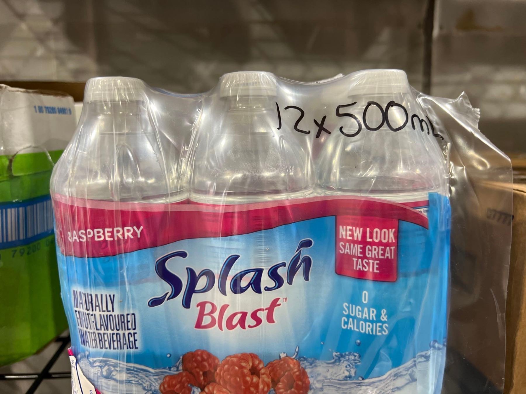 CASE LOT- Splash Blast naturally fruit flavoured raspberry water ...