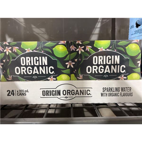 CASE LOT - Origin Organic Sparkling Water with organic Flavours 24 x 355ml