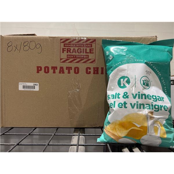 CASE LOT - Salt & Vinegar potato chips 8 x 180g
