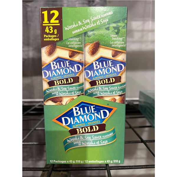 CASE LOT - Blue Diamond Almonds Bold Wasabi and soy sauce flavoured 12 x 43g