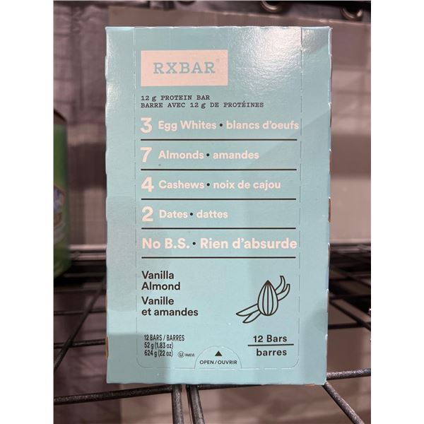 CASE LOT - RXBAR Vanilla Almond Protein Bars 12 x 52g