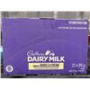 Image 1 : CASE LOT - Cadbury Dairy Milk Smooth Vanilla Creme Milk chocolate with Vanilla Creme 21 x 95g