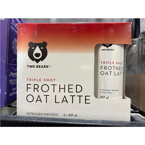 CASE LOT - Two Bears Triple shot frothed oat latte 6 x 207ml