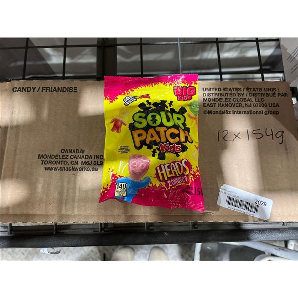 CASE LOT - Sour Patch Big Kids Heads 2 flavours in 1 12x 154g