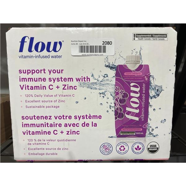 CASE LOT - Flow Vitamin-infused water Organic elderberry 12 x 500ml