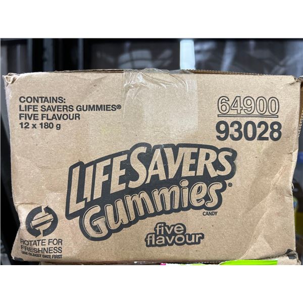 CASE LOT - Lifesavers Gummies five flavours 12 x 180g