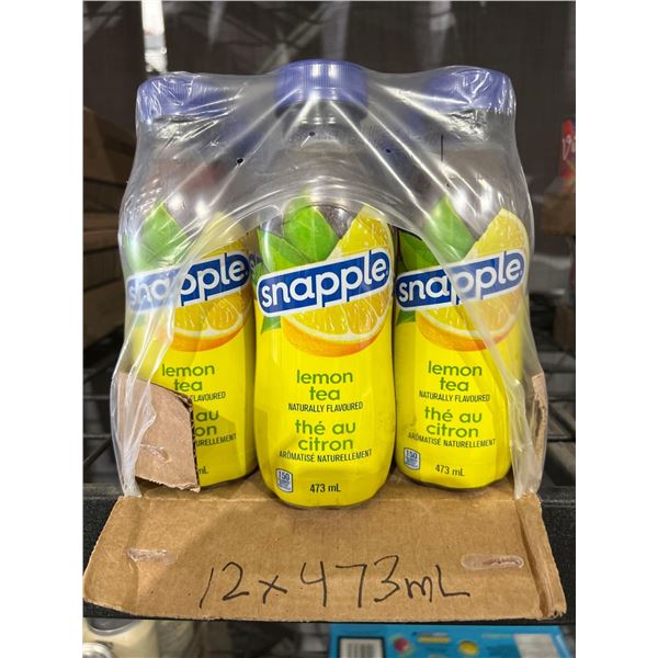 CASE LOT - Snapple Lemon tea naturally flavoured 12 x 473ml