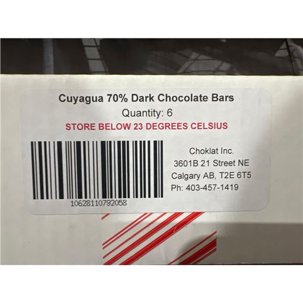 CASE LOT - Cuyagua 70% Dark Chocolate Bars 6 x 92g