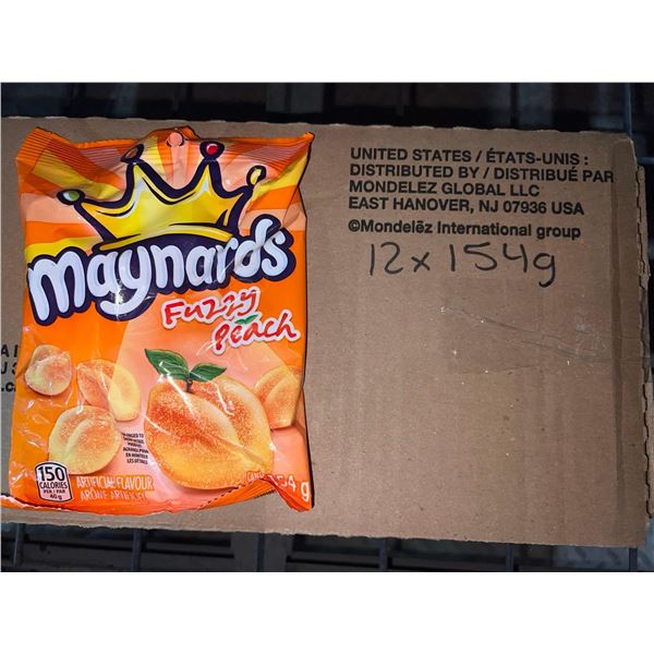 CASE LOT - Maynards Fuzzy peach gummies 12 x 154g