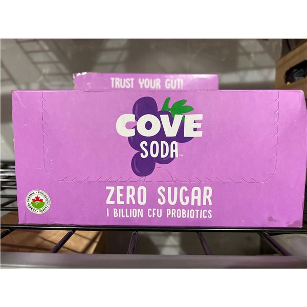 CASE LOT - Cove grape zero sugar soda 11 x 355ml