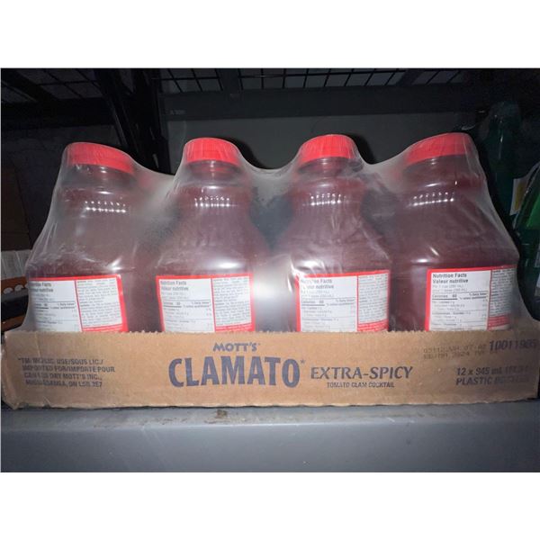 CASE LOT - Mott's Clamato Extra spicy tomato clam cocktail 12 x 945ml