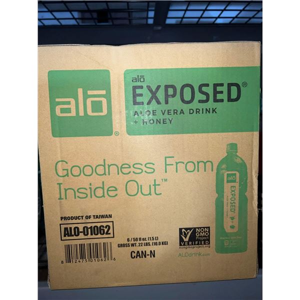 CASE LOT - Alo exposed aloe vera + honey drink 6 x 1.5L