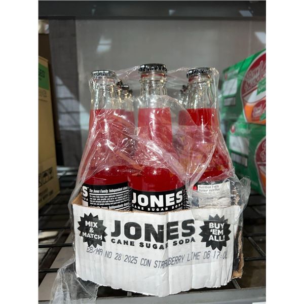 CASE LOT - Jones Cane sugar soda Strawberry lime soda 12 x 355ml