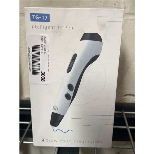 TG-17 3D Doodler Pen 3D Drawing Pen 3D Craft Set LED Display Random 28 Colors PLA Refills 5 Gears of