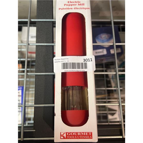 Gourmet Tools Utensils electric pepper mill, red