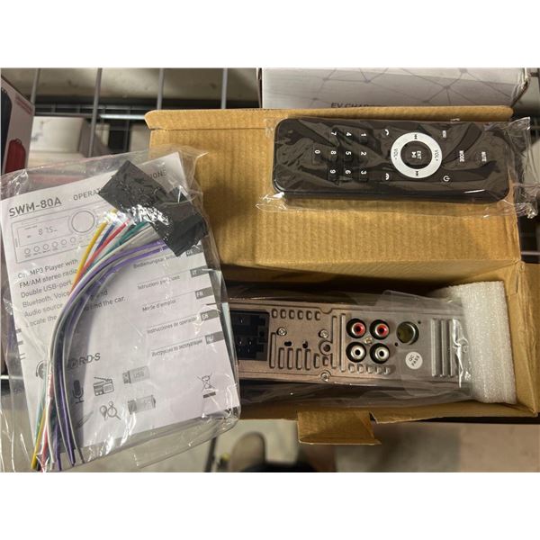 Car stereo system with bluetooth and remote control