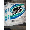 Image 1 : Lot of 3 multi purpose clear plastic drop cloths 9ft x 12ft