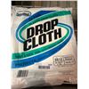 Image 2 : Lot of 3 multi purpose clear plastic drop cloths 9ft x 12ft