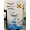 Image 2 : Equate ultra soft lens wipes, 2x100 wipes