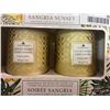 Image 3 : Premium glass candle set, sangria sunrise scent
